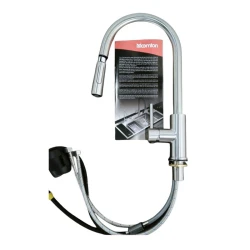 Vòi Rửa Bát Nóng Lạnh Inox,Cần Cứng,Vòi Rút Đầu Tròn Moomton MT378-1B