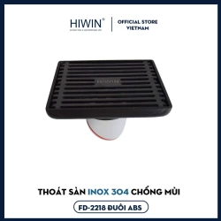 Thoát sàn chống mùi hôi inox 304 mạ đen cao cấp Hiwin FD-221