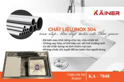 Chậu Rửa Bát Kainer KA-7848 Inox 304(vân sần chuống xước)