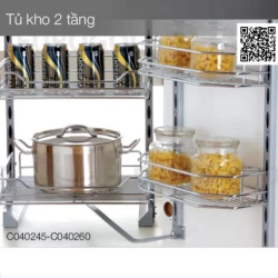 Tủ kho 2 tầng inox 304 cánh mở CP040245 – Eurogold