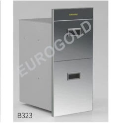 Thùng gạo mặt gương 2 tầng màu bạc B323 – Eurogold