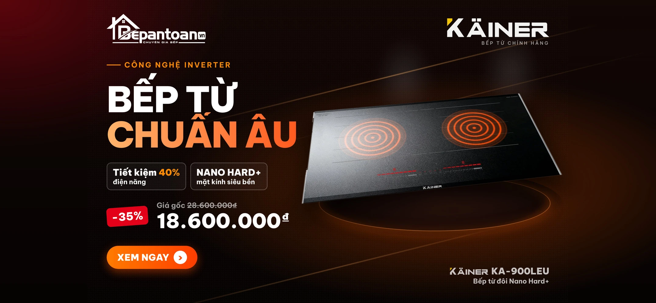 Bếp từ Kainer chuẩn Âu