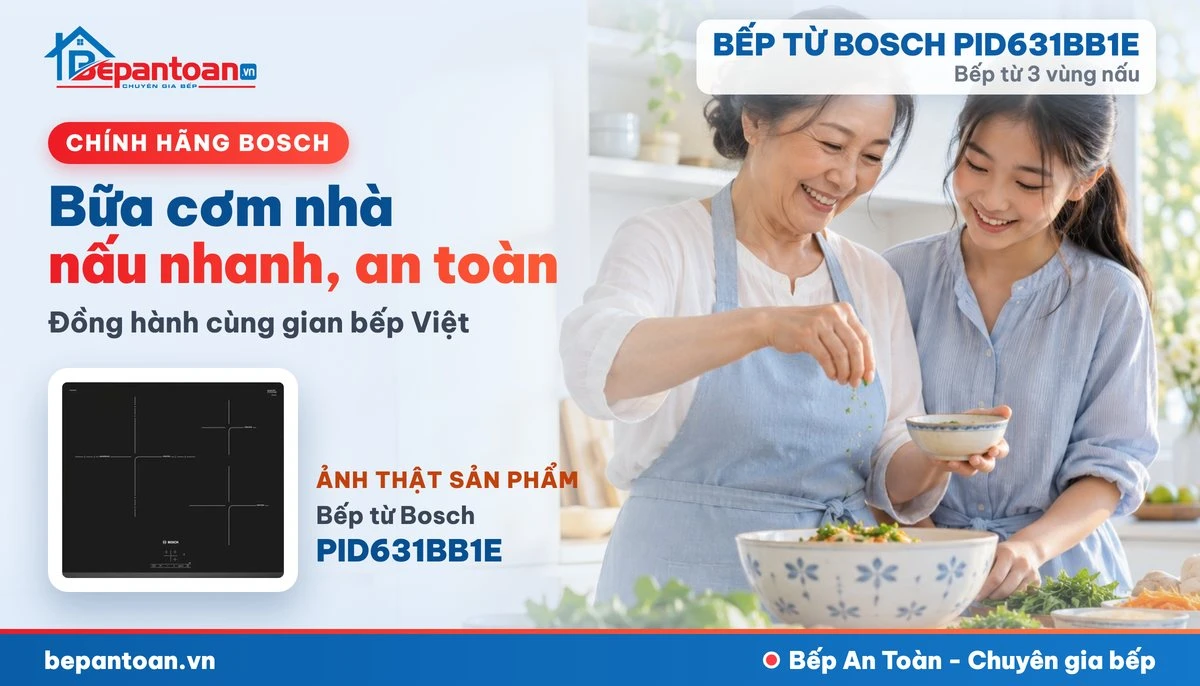 Bếp từ Bosch PID631BB1E - bếp gia đình