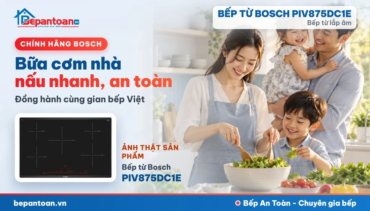 Bếp từ Bosch PIV875DC1E - bếp gia đình