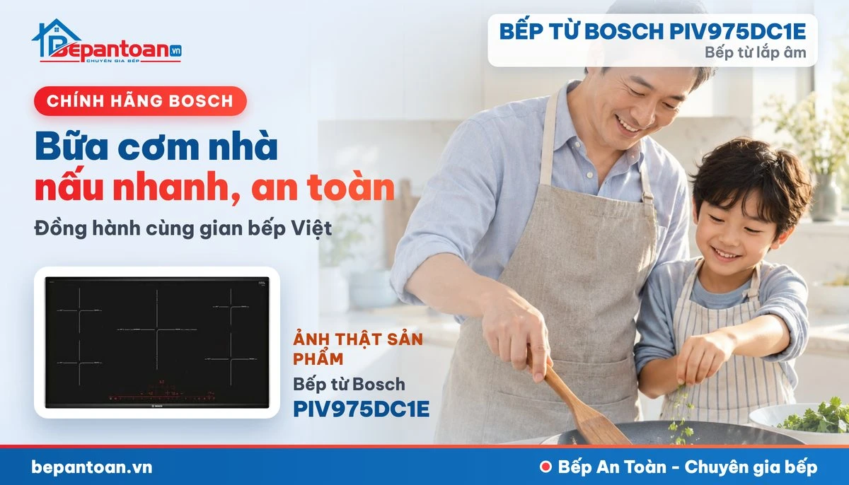 Bếp từ Bosch PIV975DC1E - bếp gia đình