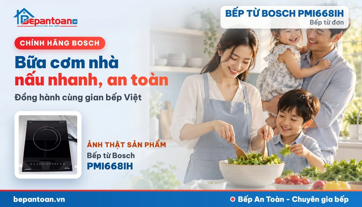 Bếp từ Bosch PMI668IH - bếp gia đình