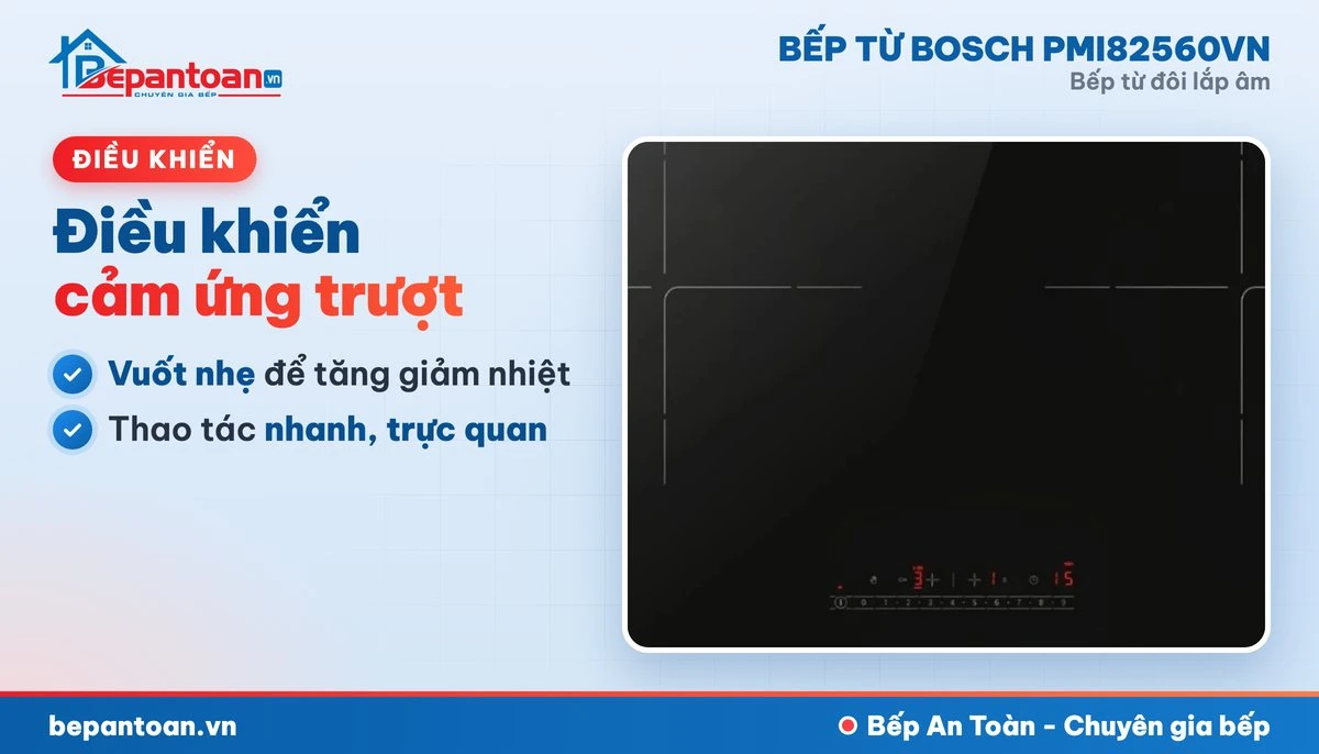 Bếp từ Bosch PMI82560VN - điều khiển