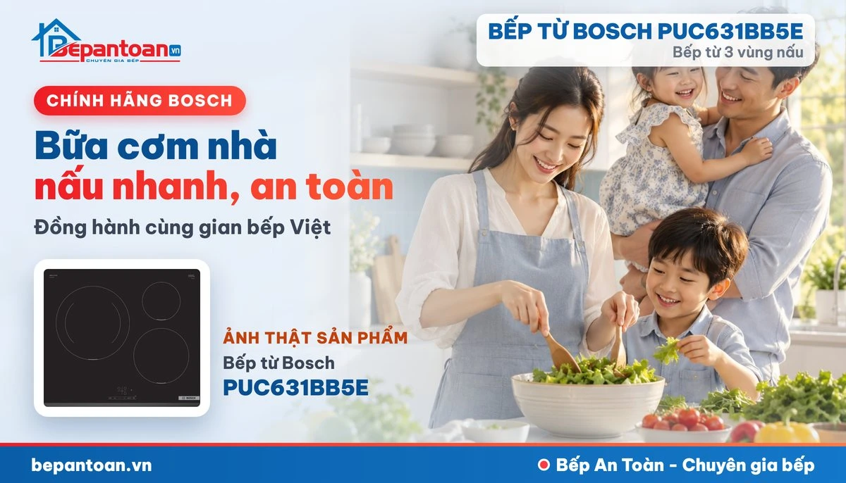 Bếp từ Bosch PUC631BB5E - bếp gia đình