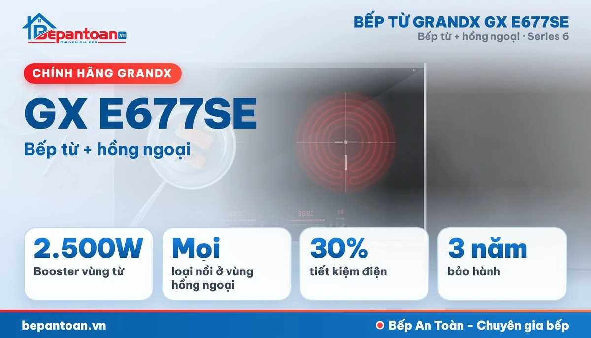 Bếp từ GrandX GX E677SE - tổng quan