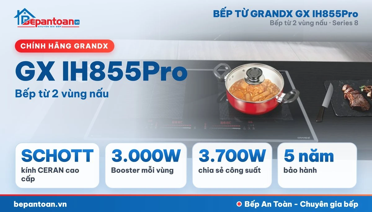 Bếp từ GrandX GX IH855Pro - tổng quan