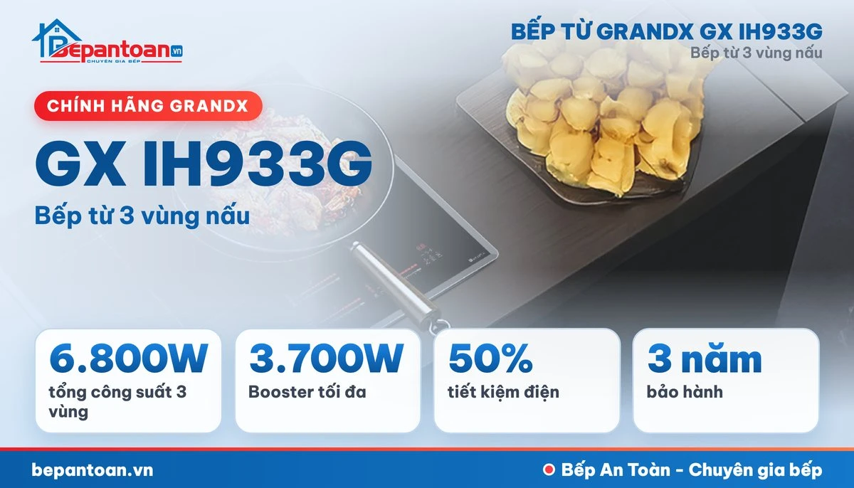 Bếp từ GrandX GX IH933G - tổng quan