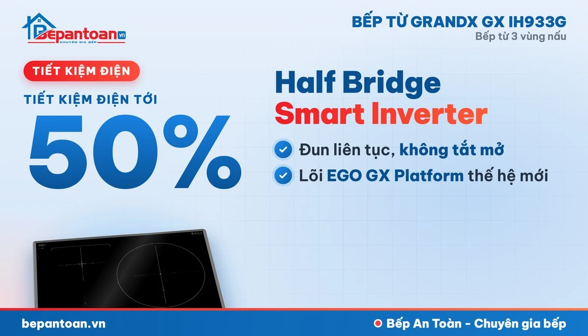 Bếp từ GrandX GX IH933G - công nghệ tiết kiệm điện