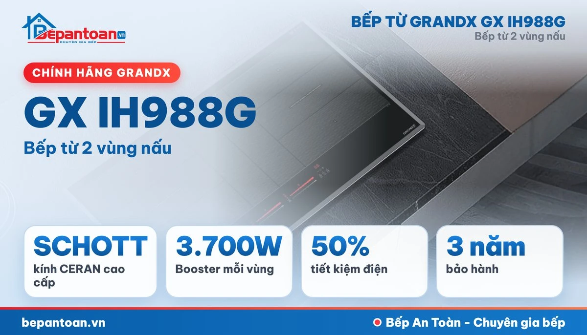 Bếp từ GrandX GX IH988G - tổng quan
