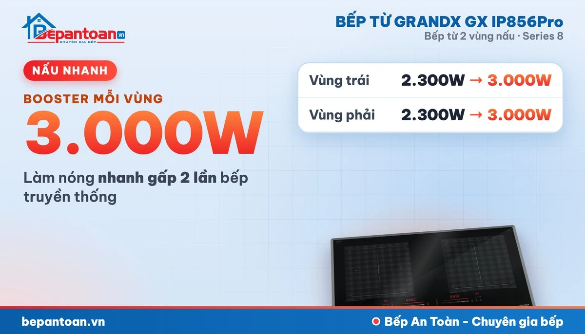 Bếp từ GrandX GX IP856Pro - công suất Booster