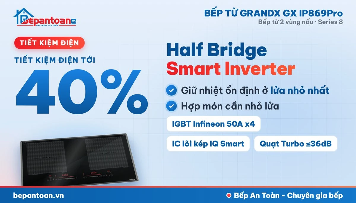 Bếp từ GrandX GX IP869Pro - công nghệ tiết kiệm điện