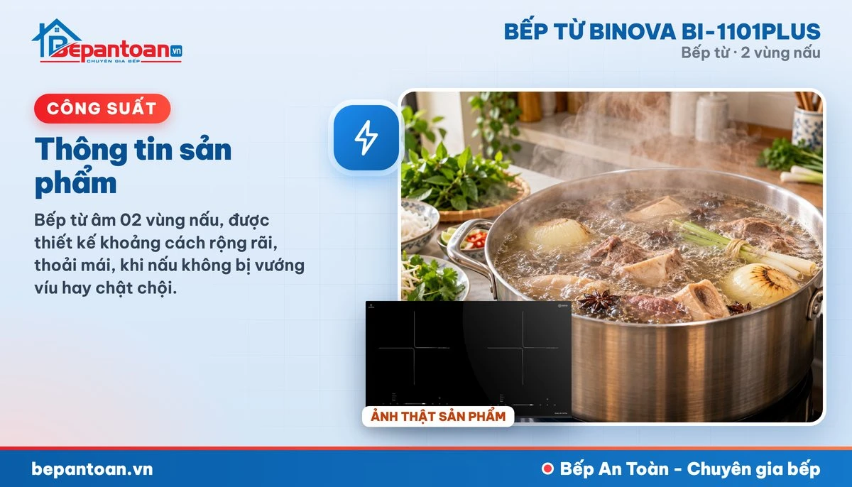 Bếp từ Binova BI-1101PLUS - Thông tin sản phẩm