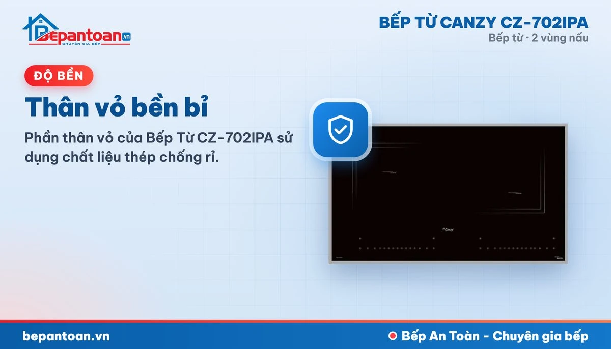Bếp từ Canzy CZ-702IPA - Thân vỏ bền bỉ