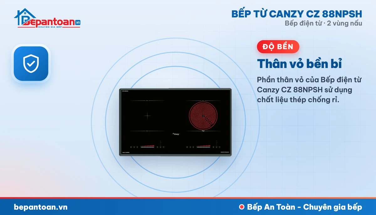 Bếp điện từ Canzy CZ 88NPSH - Thân vỏ bền bỉ