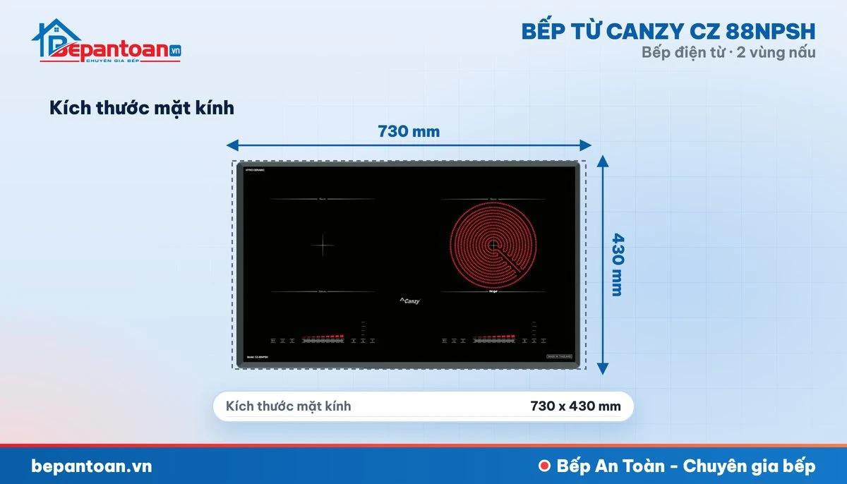 Bếp điện từ Canzy CZ 88NPSH - thông số kỹ thuật