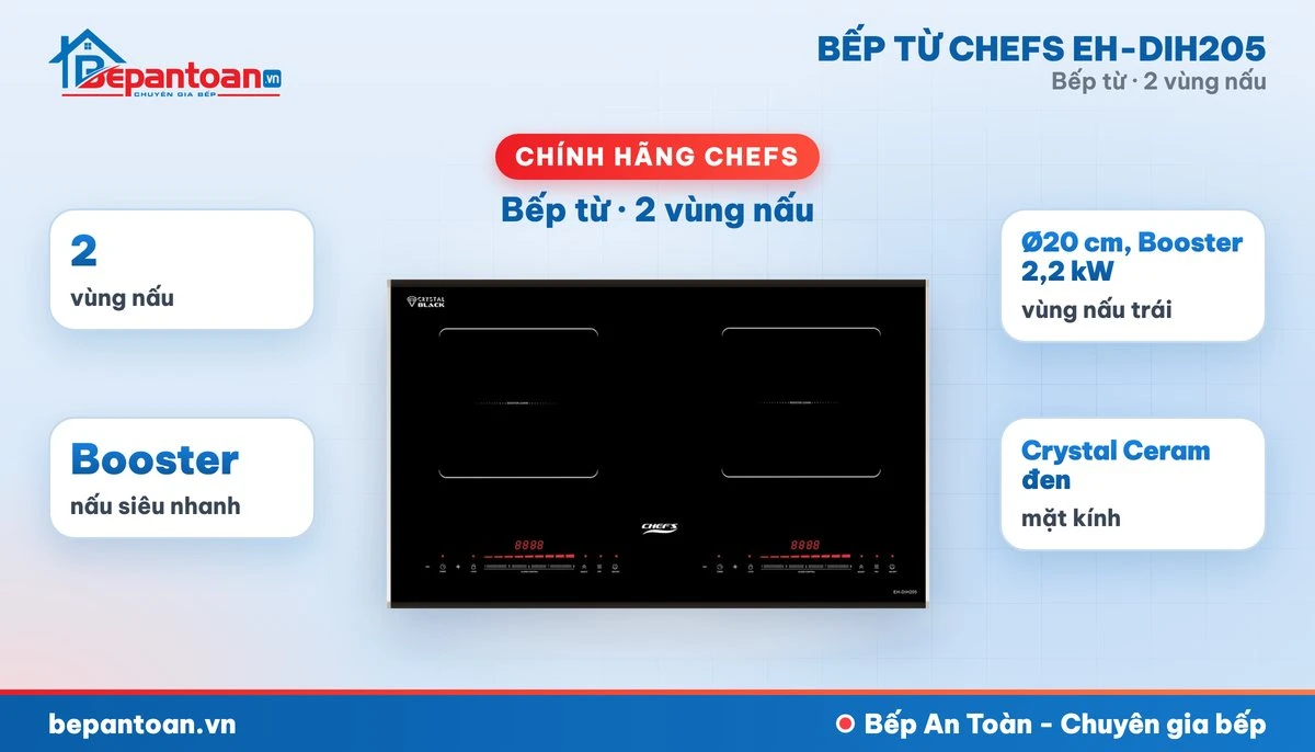 Bếp từ Chefs EH-DIH205 - tổng quan
