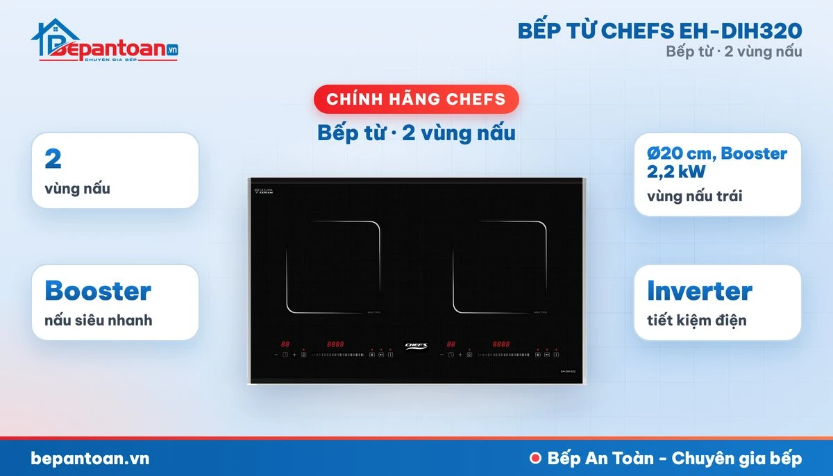 Bếp từ Chefs EH-DIH320 - tổng quan