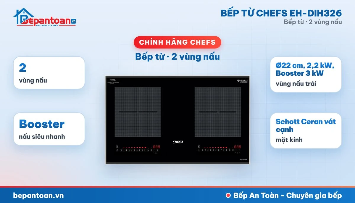 Bếp từ Chefs EH-DIH326 - tổng quan