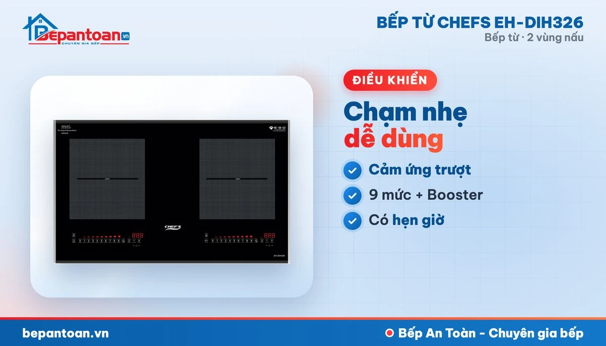 Bếp từ Chefs EH-DIH326 - điều khiển dễ dùng