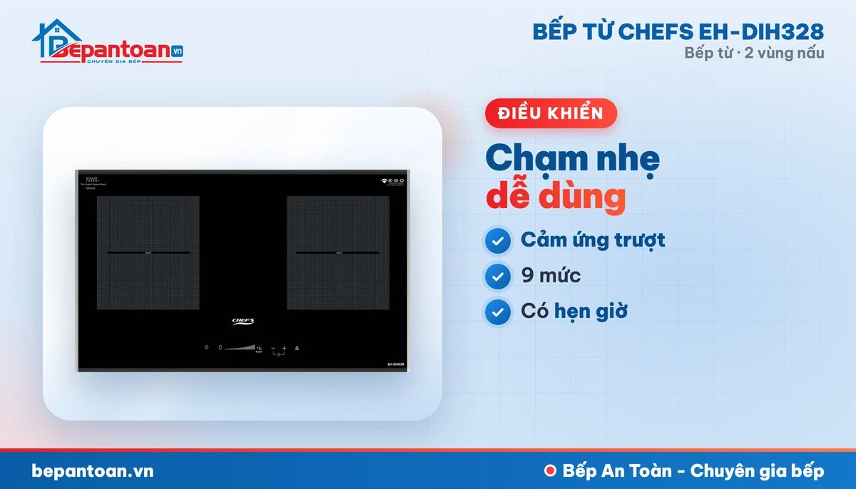 Bếp từ Chefs EH-DIH328 - điều khiển dễ dùng