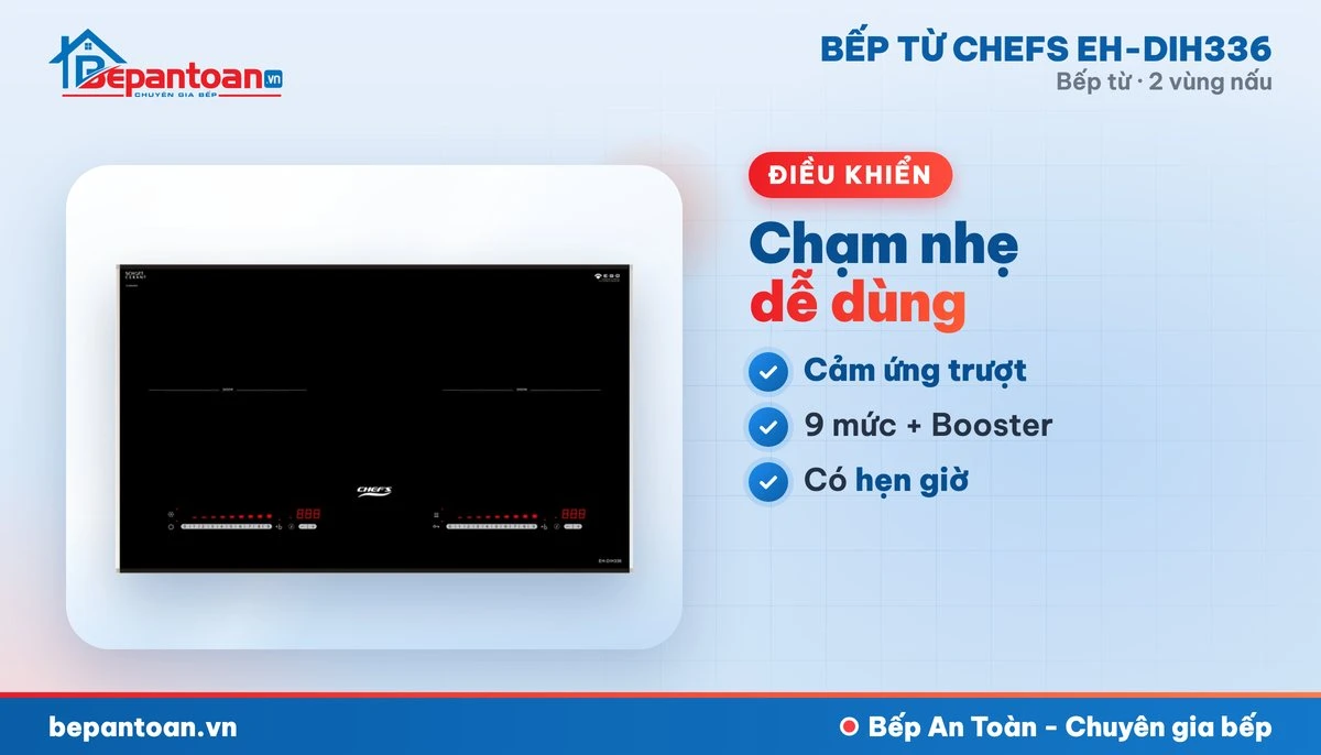 Bếp từ Chefs EH-DIH336 - điều khiển dễ dùng