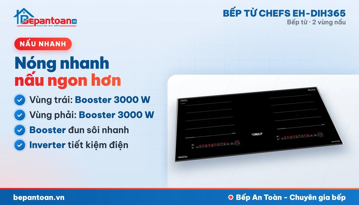 Bếp từ Chefs EH-DIH365 - công suất mạnh, nấu nhanh