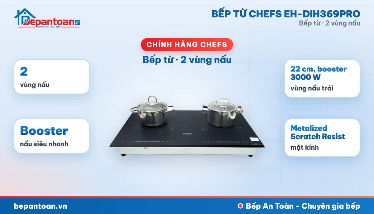 Bếp từ Chefs EH-DIH369PRO - tổng quan