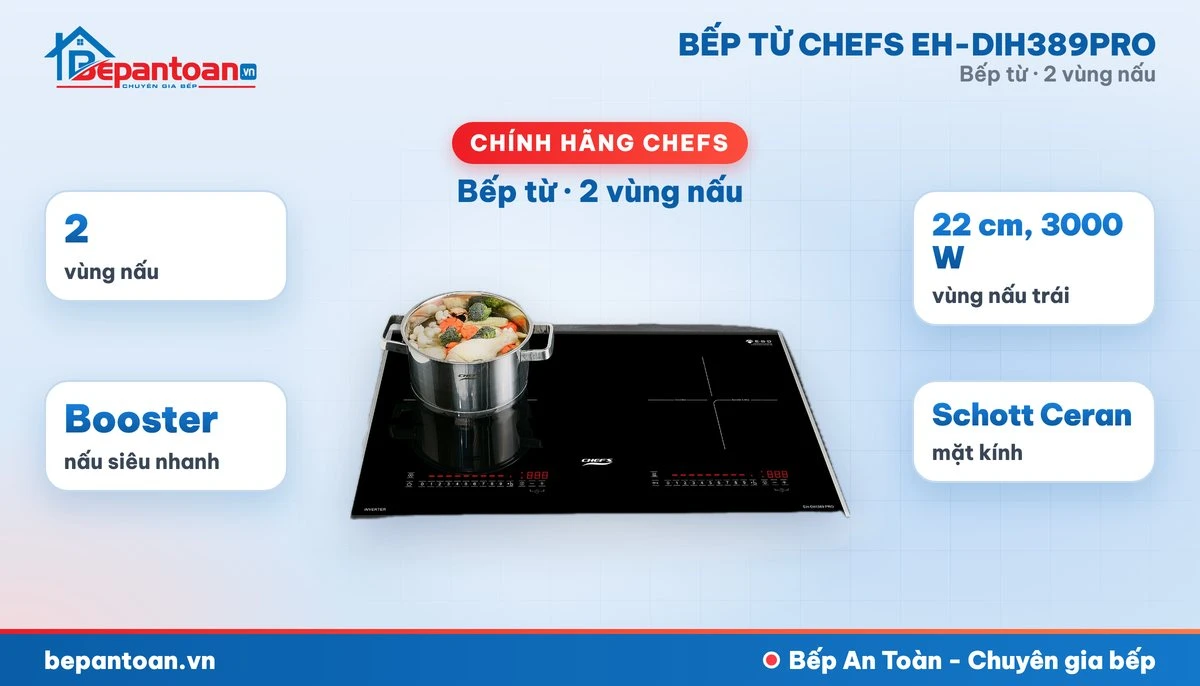 Bếp từ Chefs EH-DIH389PRO - tổng quan