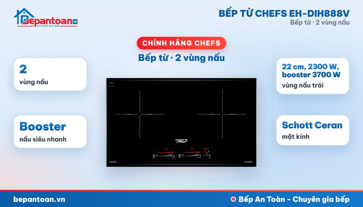 Bếp từ Chefs EH-DIH888V - tổng quan