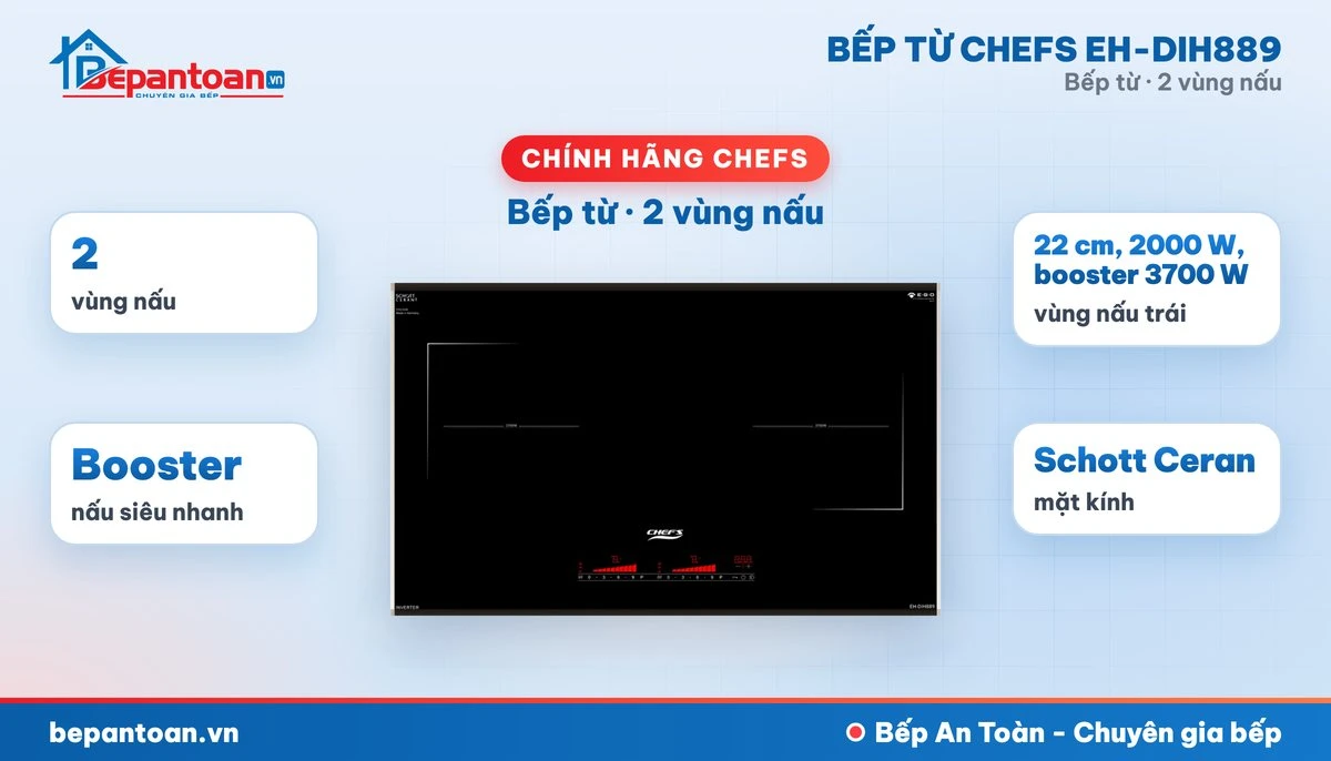 Bếp từ Chefs EH-DIH889 - tổng quan
