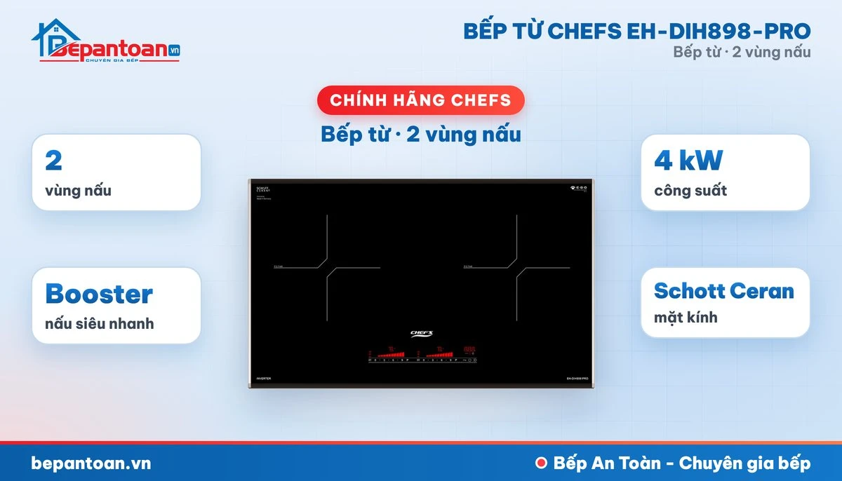 Bếp từ Chefs EH-DIH898-PRO - tổng quan