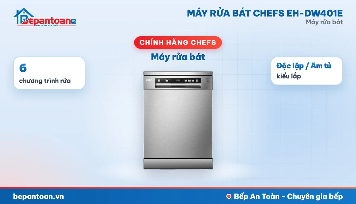 Máy rửa bát Chefs EH-DW401E - tổng quan