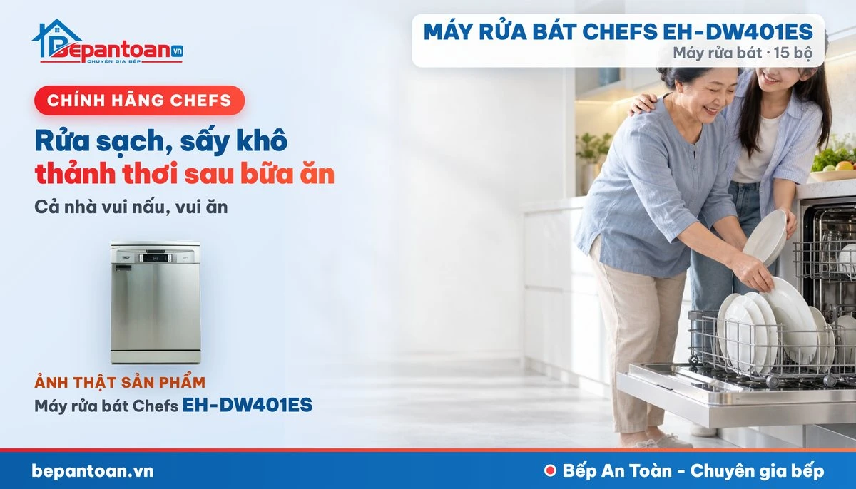 Máy rửa bát Chefs EH-DW401ES - gia đình