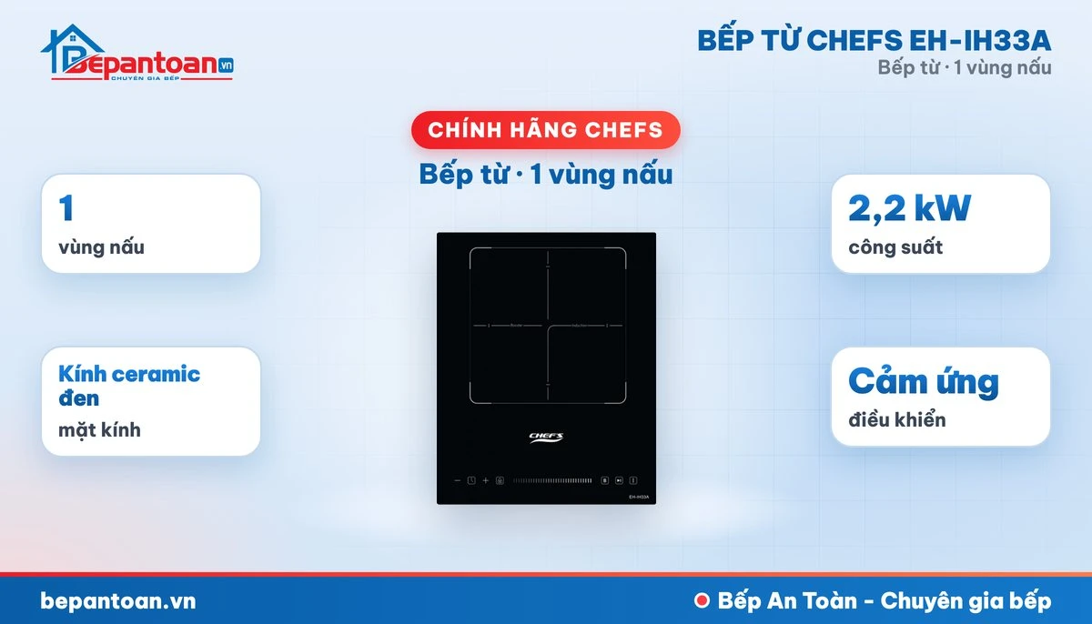 Bếp từ Chefs EH-IH33A - tổng quan
