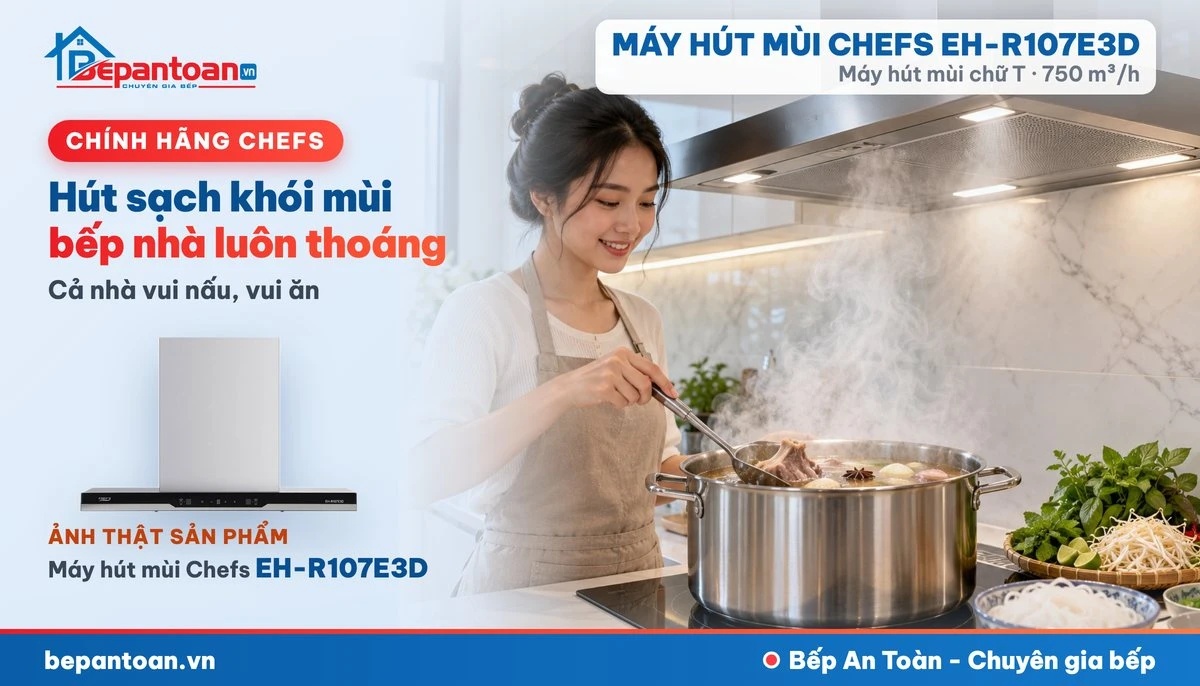 Máy hút mùi chữ T Chefs EH-R107E3D - gia đình