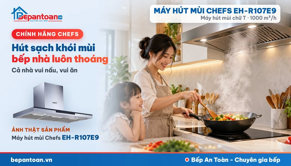 Máy hút mùi chữ T Chefs EH-R107E9 - gia đình