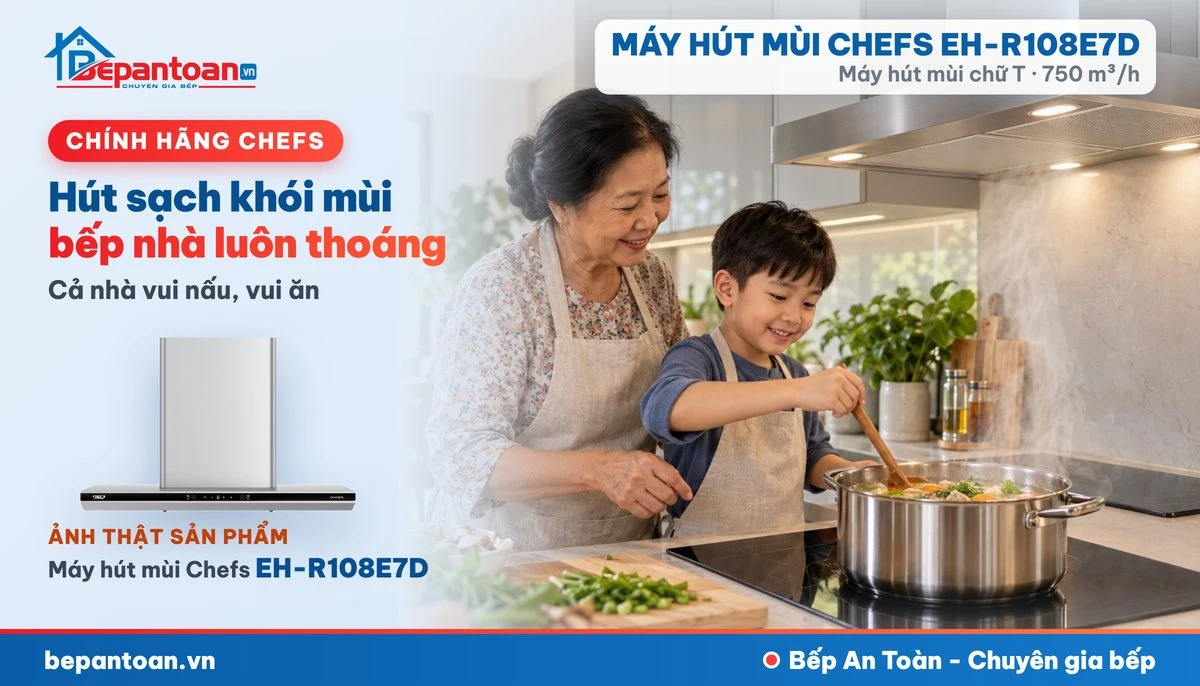 Máy hút mùi chữ T Chefs EH-R108E7D - gia đình