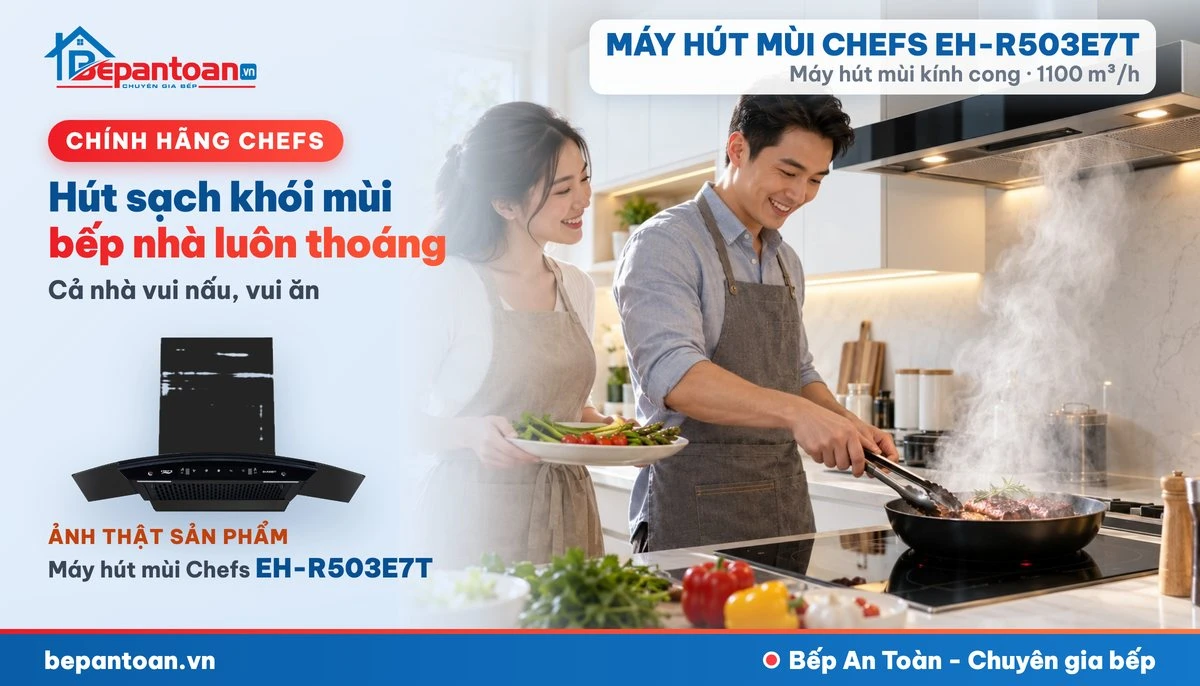 Máy hút mùi kính cong Chefs EH-R503E7T - gia đình