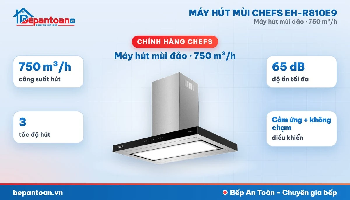 Máy hút mùi đảo Chefs EH-R810E9 - tổng quan