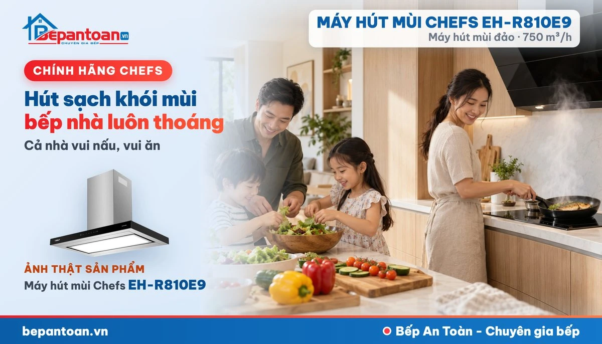 Máy hút mùi đảo Chefs EH-R810E9 - gia đình