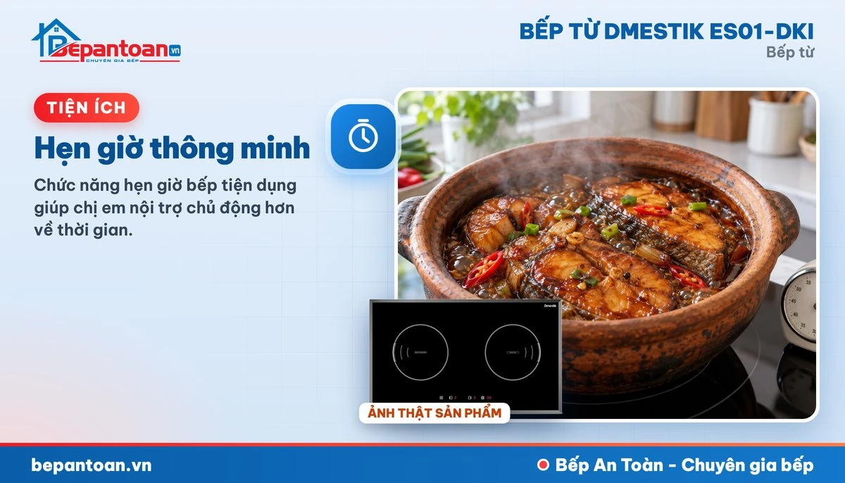 Bếp từ D'mestik ES01-DKI - Hẹn giờ thông minh