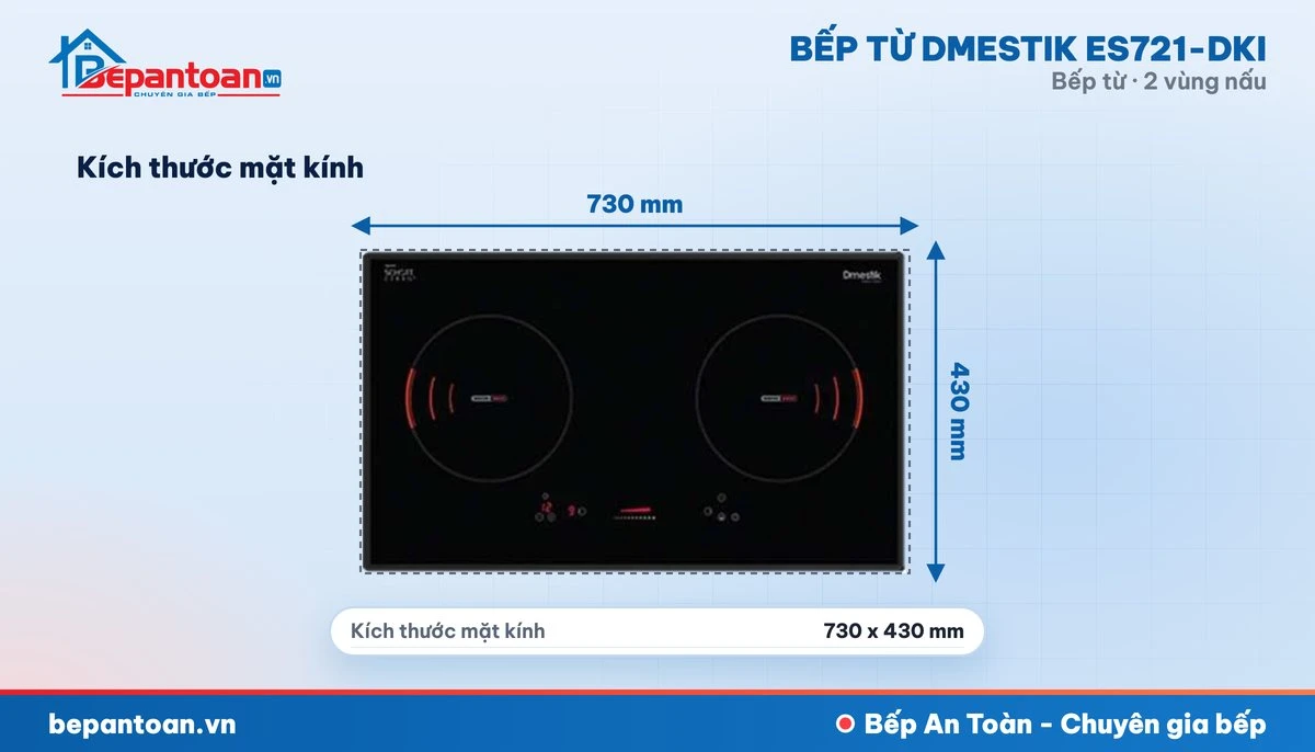 Bếp từ D'mestik ES721-DKI - thông số kỹ thuật