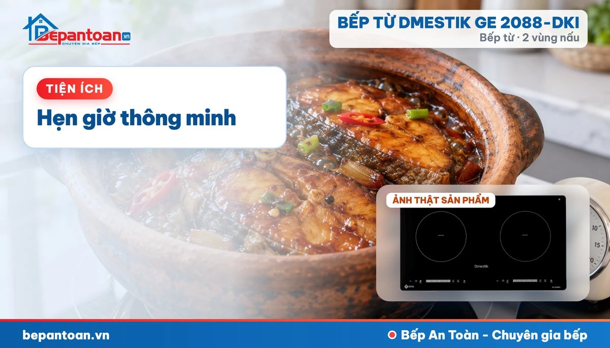 Bếp từ D'mestik GE 2088-DKI - Hẹn giờ thông minh