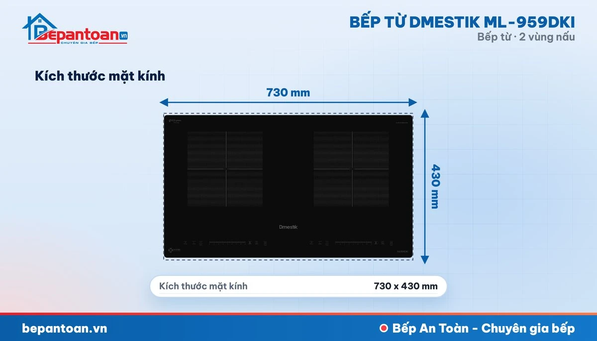 Bếp từ D'mestik ML-959DKI - thông số kỹ thuật