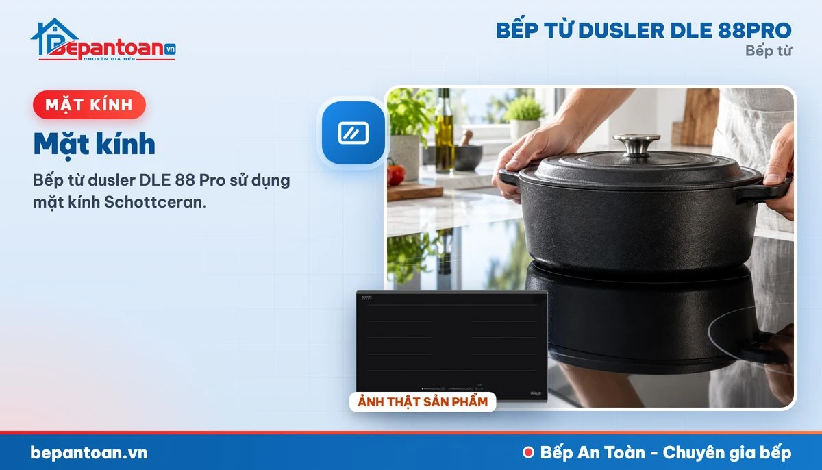 Bếp từ Dusler DLE 88PRO - Mặt kính