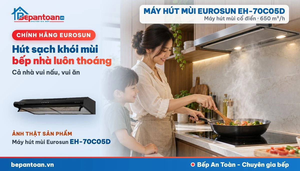 Máy hút mùi Eurosun EH-70C05D - gia đình